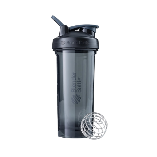 BlenderBottle Pro Series 28 oz Jet Black Shaker Cup with Wide Mouth and Flip-Top Lid